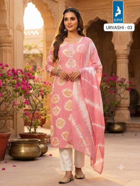 Kaya urvashi 3pcs kurti wholesale catalog